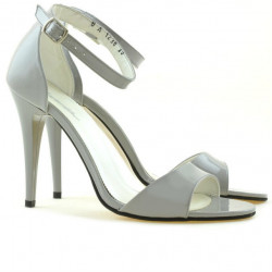Sandales femme 1238 vernis gris clair