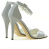 Sandales femme 1238 vernis gris clair