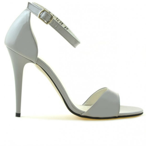 Sandales femme 1238 vernis gris clair
