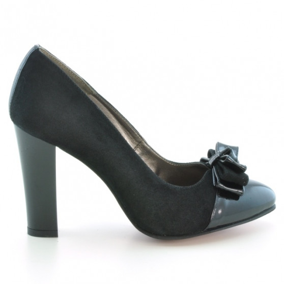 Chaussures élégantes femme 1226 vernis noir+noir antilope Chaussures élégantes femme 1226 vernis noir+noir antilope
