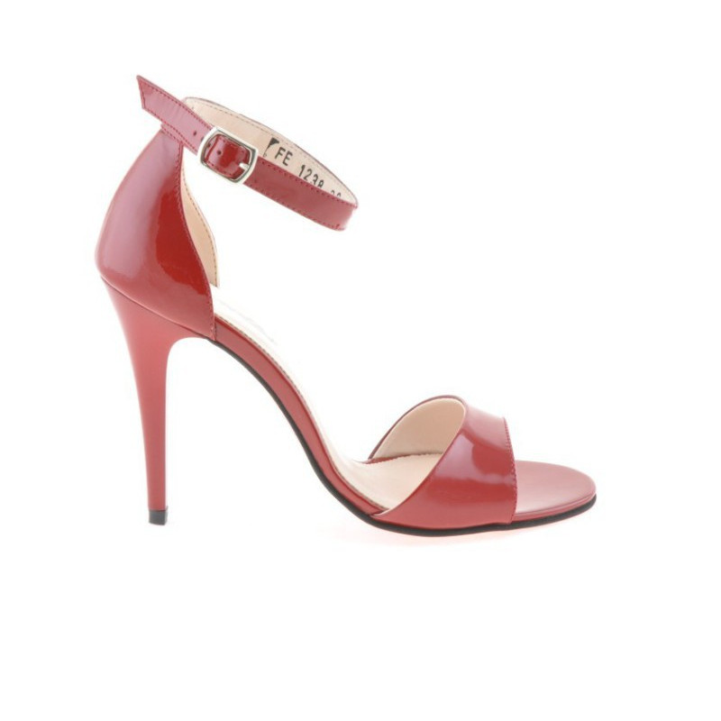 Sandales femme 1238 verni rouge