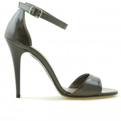 Sandales femme 1238 laqué marron nacré