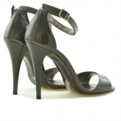 Sandales femme 1238 laqué marron nacré
