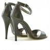 Sandales femme 1238 laqué marron nacré