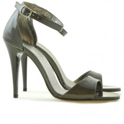 Sandales femme 1238 laqué marron nacré