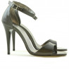 Sandales femme 1238 laqué marron nacré