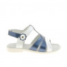 Sandales enfants petits 18c vernis indigo+blanc