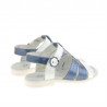 Sandales enfants petits 18c vernis indigo+blanc