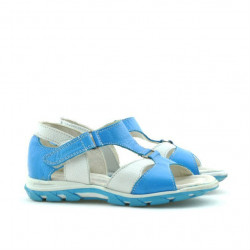 Sandales petits enfants 09c turquoise+blanc