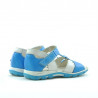 Sandales petits enfants 09c turquoise+blanc