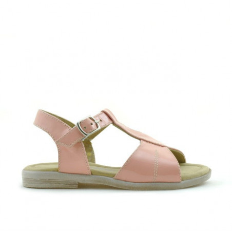 Sandales enfants petits 40c laqué rose