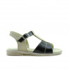 Sandales enfants petits 40c verni beige+noir