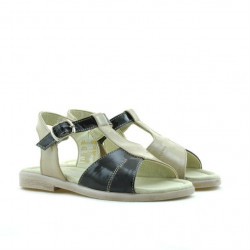 Sandales enfants petits 40c verni beige+noir