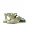 Sandales enfants petits 40c verni beige+noir
