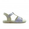 Sandales enfants petits 40c vernis violet+beige