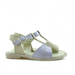 Sandales enfants petits 40c vernis violet+beige