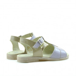 Sandales enfants petits 40c vernis violet+beige