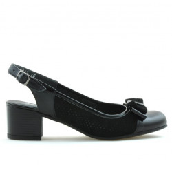 Sandales femme 5013 vernis noir combiné