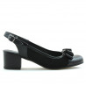 Sandales femme 5013 vernis noir combiné