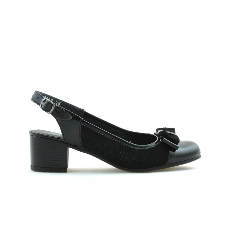Sandales femme 5013 vernis noir combiné
