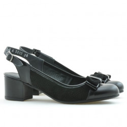 Sandales femme 5013 vernis noir combiné