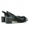 Sandales femme 5013 vernis noir combiné