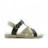 Sandales enfants petits 18c vernis beige+noir