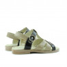 Sandales enfants petits 18c vernis beige+noir