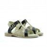 Sandales enfants petits 18c vernis beige+noir