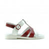 Sandales enfants petits 18c vernis rouge+blanc