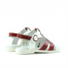 Sandales enfants petits 18c vernis rouge+blanc
