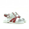 Sandales enfants petits 18c vernis rouge+blanc