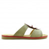 Sandales femme 5008 marron+rouge