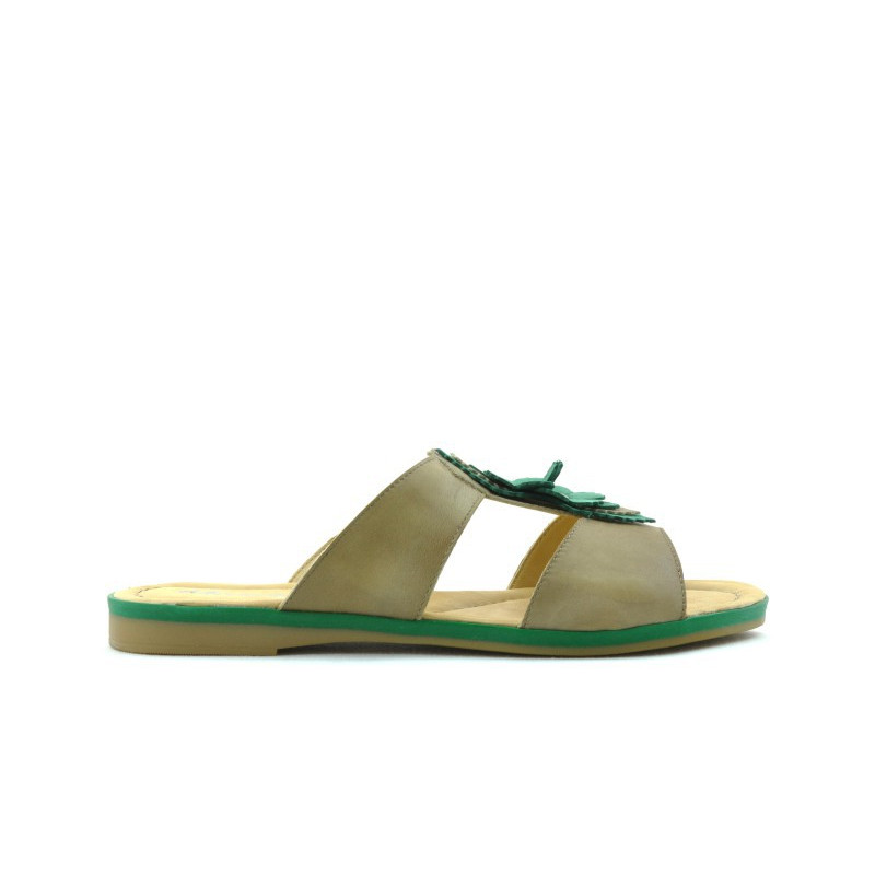 Sandales femme 5008 marron+vert