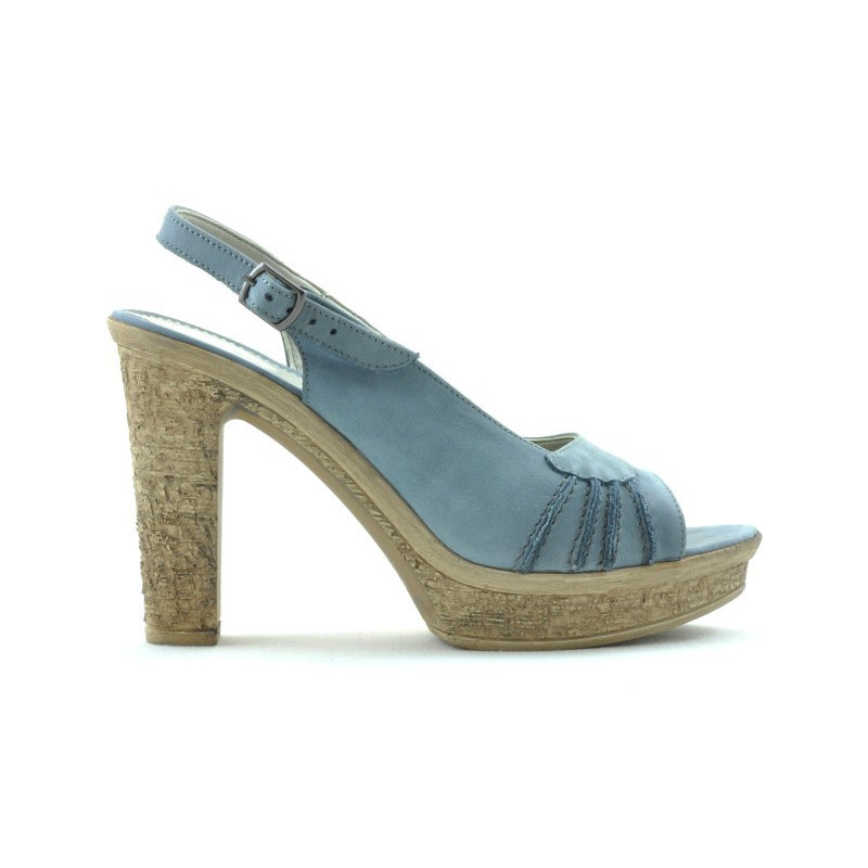 Sandales femme 597 bleu velours