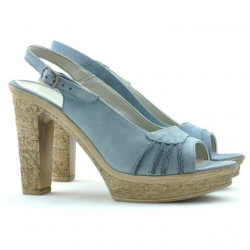 Sandales femme 597 bleu velours