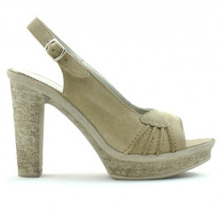 Sandales femme 597 velours sable
