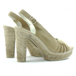 Sandales femme 597 velours sable