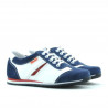 Chaussures enfants 136 indigo velours+blanc