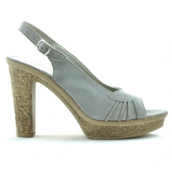 Sandales femme 597 gris clair velours Sandales femme 597 gris clair velours
