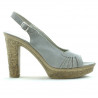 Sandales femme 597 gris clair velours