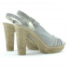 Sandales femme 597 gris clair velours