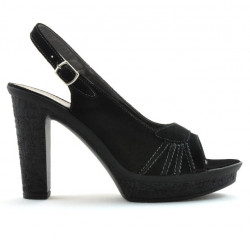 Sandales femme 597 noir velours