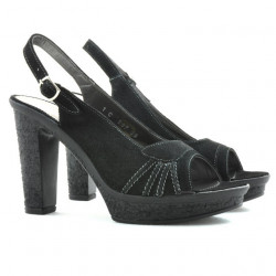 Sandales femme 597 noir velours