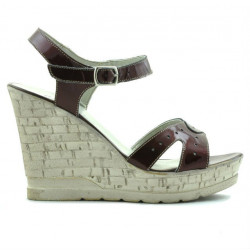 Sandales femme 5021 vernis bordeaux