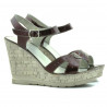 Sandales femme 5021 vernis bordeaux