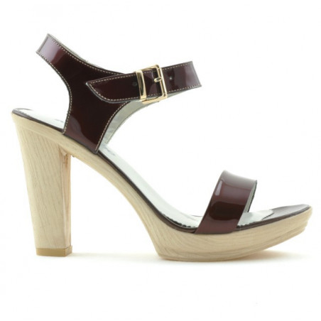 Sandales femme 5022 vernis bordeaux