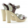 Sandales femme 5022 vernis bordeaux