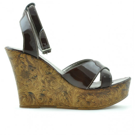 Sandales femme 5017 vernis bordeaux Sandales femme 5017 vernis bordeaux