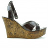 Sandales femme 5017 vernis bordeaux